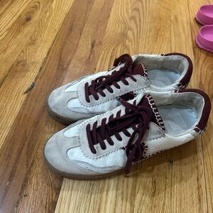 Dolce Vita White and Red Sneakers